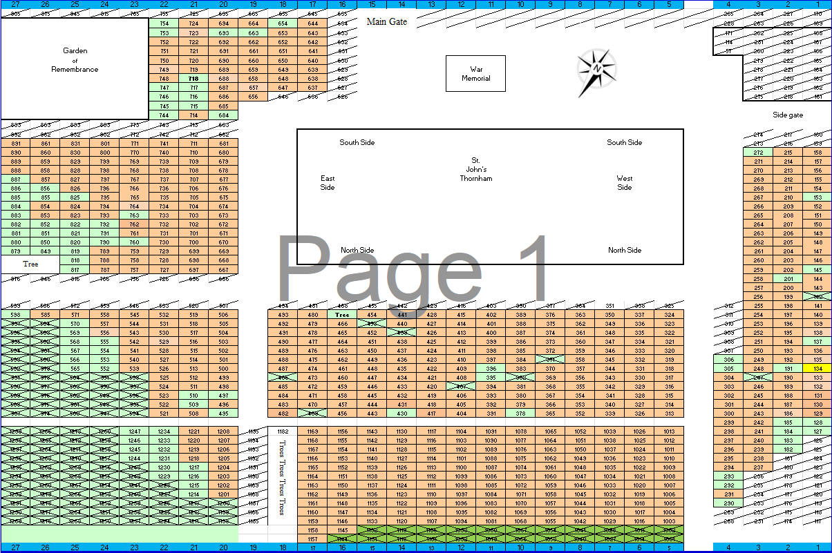 St. John's grave plan